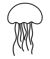 medusa dentro Preto linha ícone desenho animado animado vetor ilustração isolado em branco fundo