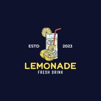 fresco limonada beber logotipo ilustração vetor modelo