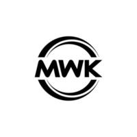 mwk carta logotipo Projeto dentro ilustração. vetor logotipo, caligrafia desenhos para logotipo, poster, convite, etc.