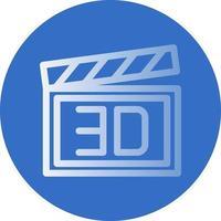 design de ícone de vetor de filme 3D