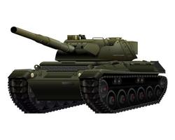 alemão leopardo Eu a Principal batalha tanque dentro realista estilo. militares veículo. detalhado colorida vetor ilustração isolado em branco fundo.