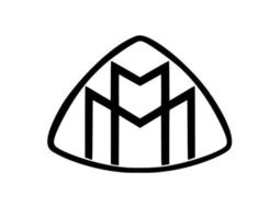 maybach marca logotipo carro símbolo Preto Projeto alemão automóvel vetor ilustração