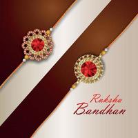 design de cartão rakhi para feliz celebração raksha bandhan vetor