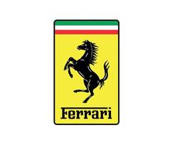 Ferrari marca logotipo símbolo Projeto italiano carro automóvel vetor ilustração