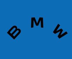 BMW marca logotipo carro símbolo nome Preto Projeto Alemanha automóvel vetor ilustração com azul fundo