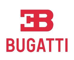 bugatti marca símbolo logotipo nome vermelho Projeto francês carros automóvel vetor ilustração