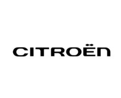 Citroen marca logotipo carro símbolo nome Preto Projeto francês automóvel vetor ilustração