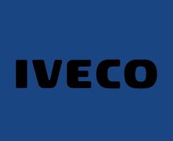 iveco marca logotipo carro símbolo nome Preto Projeto italiano automóvel vetor ilustração com azul fundo