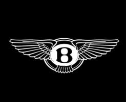 Bentley marca logotipo símbolo branco Projeto britânico carros automóvel vetor ilustração com Preto fundo