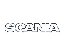 Scania marca logotipo símbolo nome azul Projeto sueco carro automóvel vetor ilustração