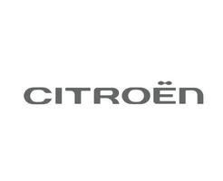 Citroen marca logotipo carro símbolo nome cinzento Projeto francês automóvel vetor ilustração