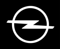 opel logotipo marca carro símbolo branco Projeto alemão automóvel vetor ilustração com Preto fundo