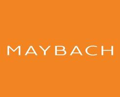 maybach marca logotipo carro símbolo branco nome Projeto alemão automóvel vetor ilustração com laranja fundo