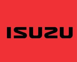 isuzu marca logotipo carro símbolo nome Preto Projeto Japão automóvel vetor ilustração com vermelho fundo