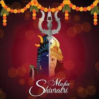 saudação de celebração maha shivratri vetor