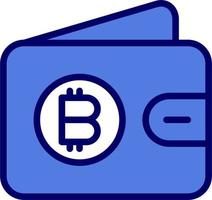 ícone de vetor de carteira bitcoin