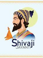 ilustração criativa de celebração de shivaji jayanti vetor