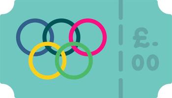 olímpico bilhete vetor ícone