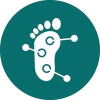 ícone de vetor de acupuntura de pé