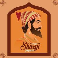 ilustração em vetor criativo de shivaji jayanti