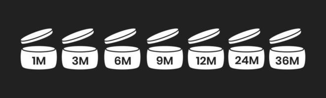 pao, período após o sinal de ícone aberto definir ilustração em vetor design estilo plano isolado no fundo branco.