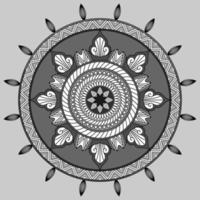 padrão circular em forma de mandala, ornamento decorativo em estilo oriental, desenho de mandala ornamental, fundo de vetor livre