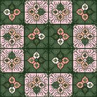 desatado padronizar com decorativo mosaico elementos. vintage telha. abstrato geométrico ornamental papel de parede. vetor