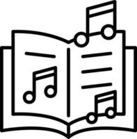 ícone de vetor de livro de música