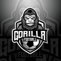 gorila macaco mascote logotipo Projeto vetor com moderno ilustração conceito estilo para distintivo, emblema e camiseta impressão. moderno gorila logotipo ilustração para esporte, jogador, flâmula e esport equipe.