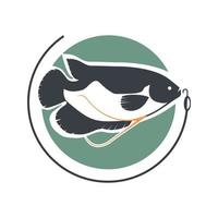 vetor do gourami peixe ilustração logotipo Projeto modelo para restaurantes ou pescaria clube