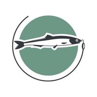 ilustração vetor do anchovas peixe para modelo logotipo Projeto restaurante ou pescaria clube