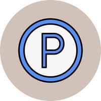 ícone de vetor de estacionamento