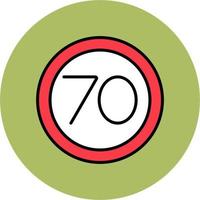 70 Rapidez limite vetor ícone
