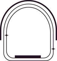 monoline arco quadro. estético forma. vetor