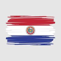 vetor de escova de bandeira do paraguai