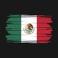 vetor de escova de bandeira do méxico