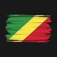 vetor de escova de bandeira do congo