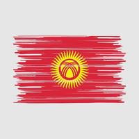 escova de bandeira do Quirguistão vetor