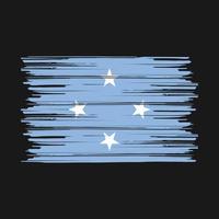 escova de bandeira da micronesia vetor