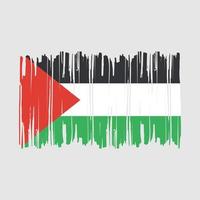 ilustração vetorial de pincel de bandeira da palestina vetor