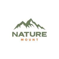 natureza montar floresta pico simples vintage logotipo Projeto vetor