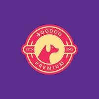 beagle cachorro cabeça animais de estimação amigo círculo plano crachá logotipo Projeto vetor ícone ilustração