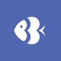 peixe amor Comida mar rio lago grade assado minimalista moderno forma logotipo Projeto vetor ícone ilustração