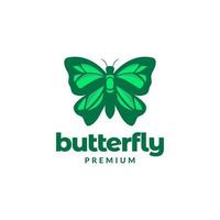 verde mecha de cabelo borboleta inseto abstrato beleza moderno logotipo Projeto vetor ícone ilustração
