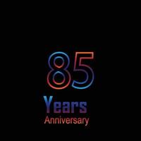 ano aniversário logotipo vetor modelo design ilustração arco-íris