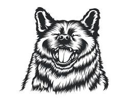 Shiba inu cachorro vetor ilustração, Shiba inu procriar vetor em branco fundo para camiseta , logotipo e outras