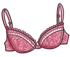 engraçado e sexy fofa Rosa elegante sutiã - vetor. vetor