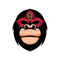 gorila mascarar mascote logotipo Projeto vetor