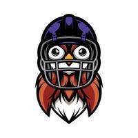 coruja rúgbi mascote logotipo Projeto vetor