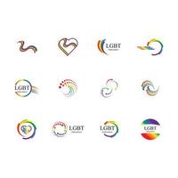 lgbt logotipo e símbolo vetor